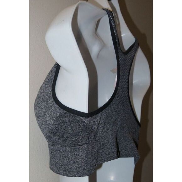 Victoria's Secret Womens Sz M Gray Heather Seamless Unlined Racerback Sports Bra - Picture 4 of 8